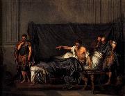 GREUZE, Jean-Baptiste Septimius Severus and Caracalla oil